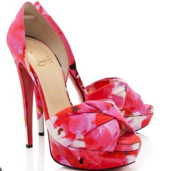 Christian Louboutin Shoes - 🌺CHRISTIAN LOUBOUTIN🌺 Canvas Floral d'Orsay Pumps Size: 37
